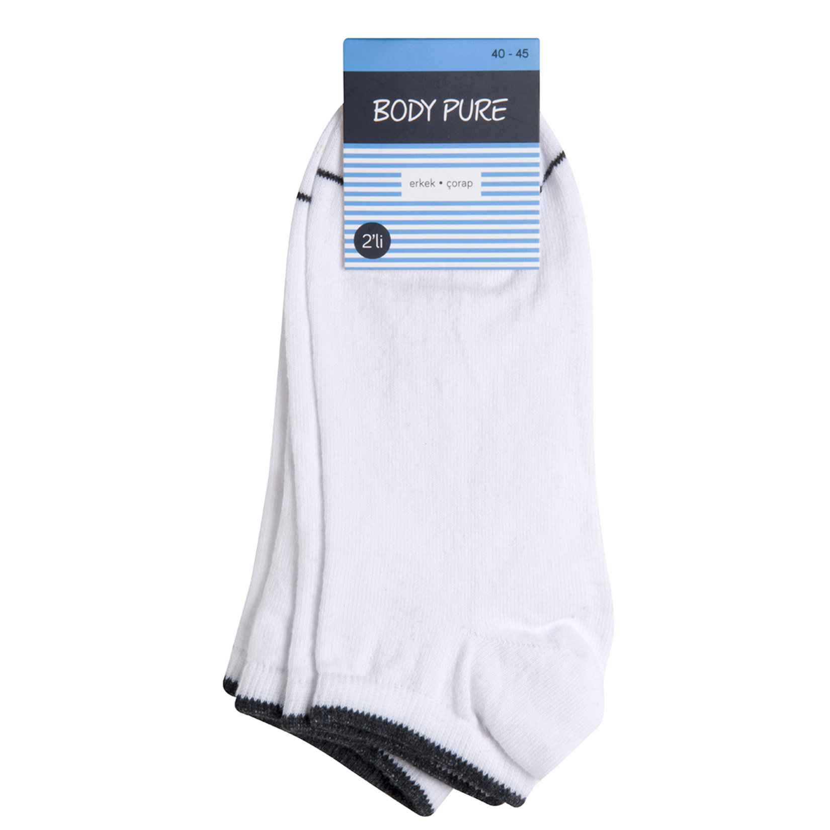Body Pure 2'li Patik Erkek Çorabı