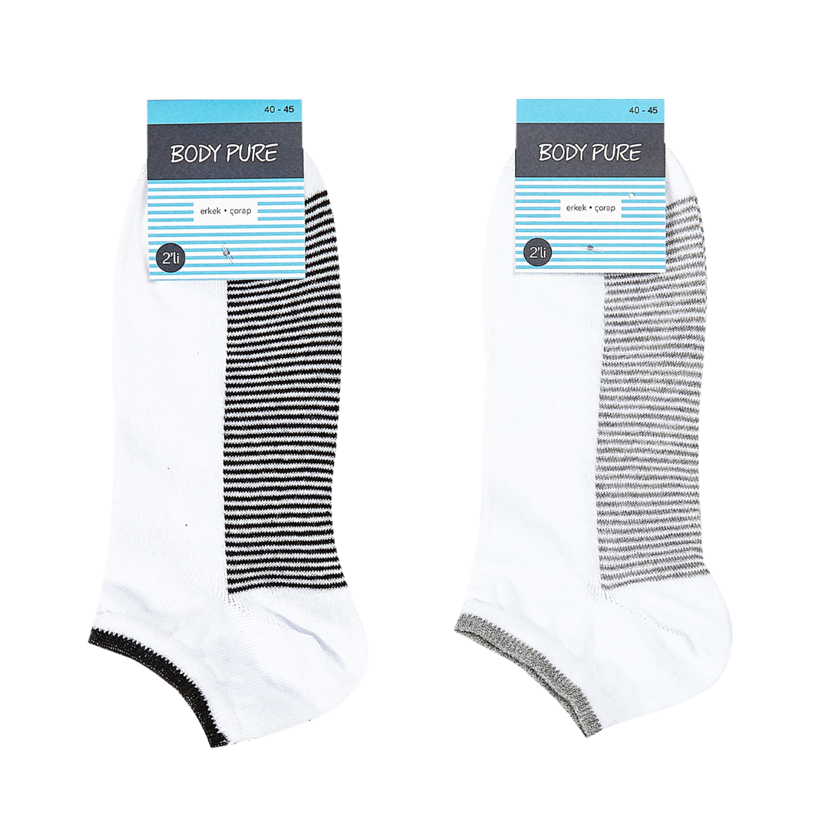 Body Pure 2'li Patik Erkek Çorabı