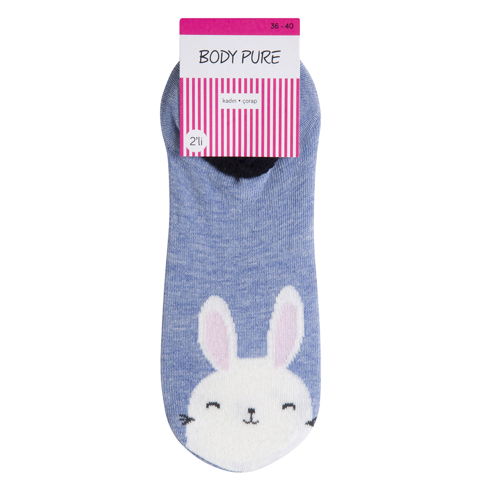 Body Pure 2'li Kapalı Suba Kadın Çorabı 4017 Y19