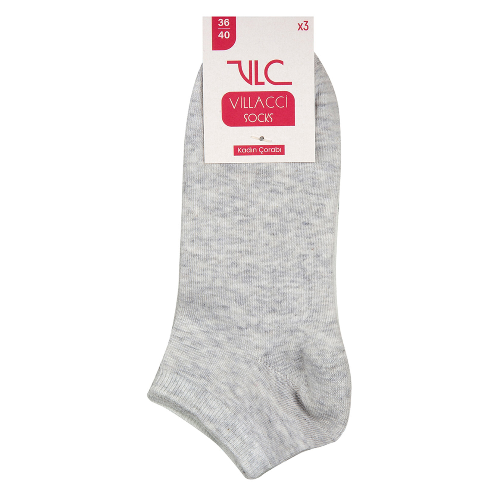 Vlc Kadın Renklı Patik Çorap 3'lü 36-40 - Görsel 1