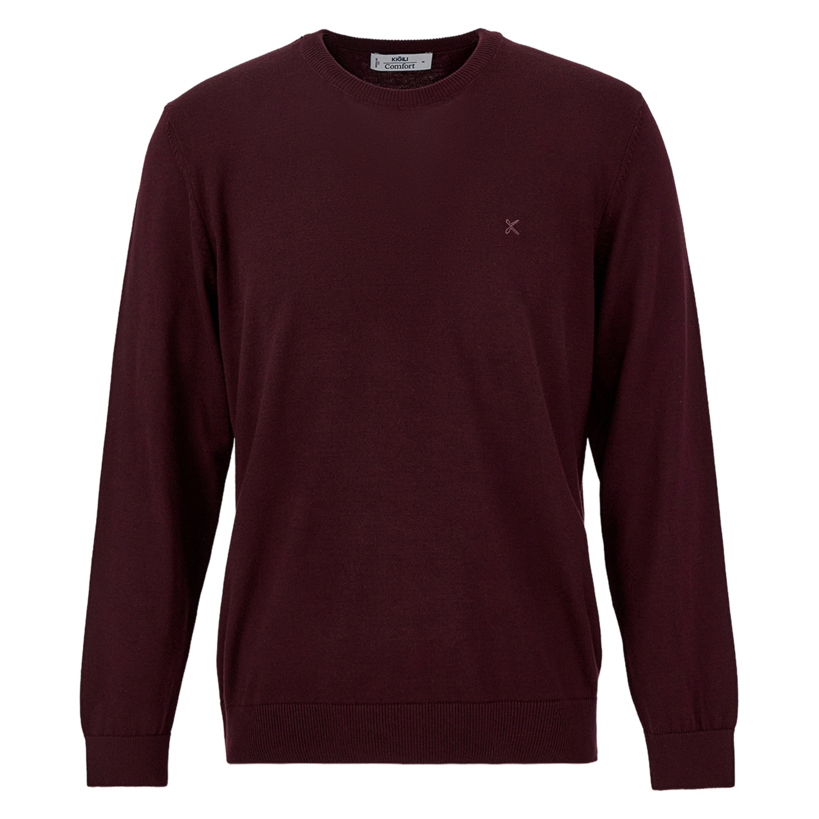 Kiğılı Erkek Bisiklet Yaka Bordo Kazak M-L-XL