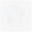 Lacoste TH34 3'lü Erkek Bisiklet Yaka T-Shirt Beyaz L - Görsel 1