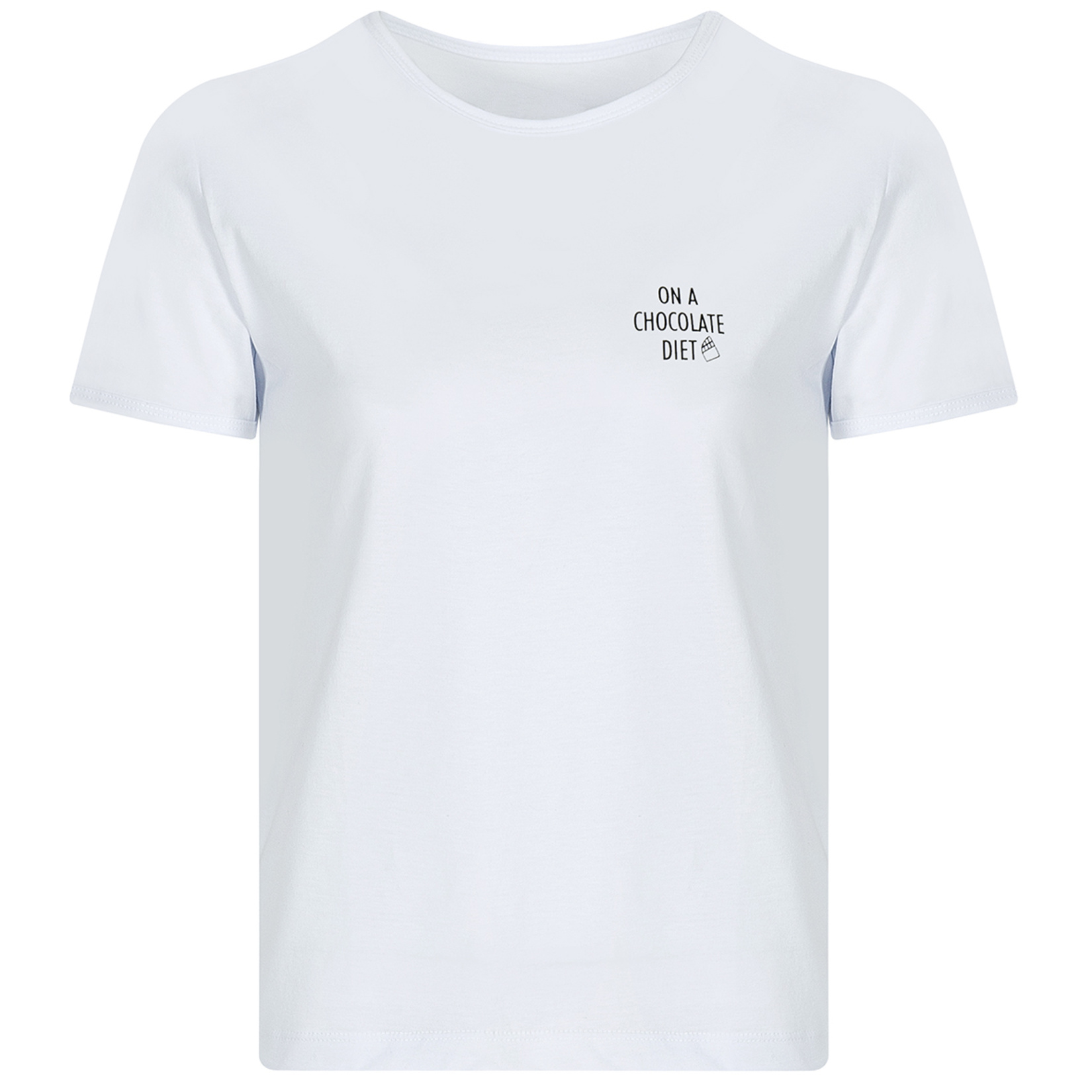 Yaase Kadın Beyaz Bisiklet T-shirt On A Chocolate Diet M