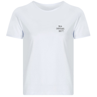 Yaase Kadın Beyaz Bisiklet T-shirt On A Chocolate Diet M