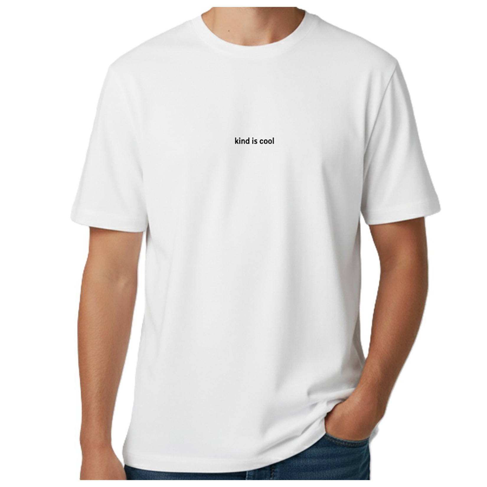Quos Erkek Beyaz Baskılı T-shirt Kind Is Cool XL
