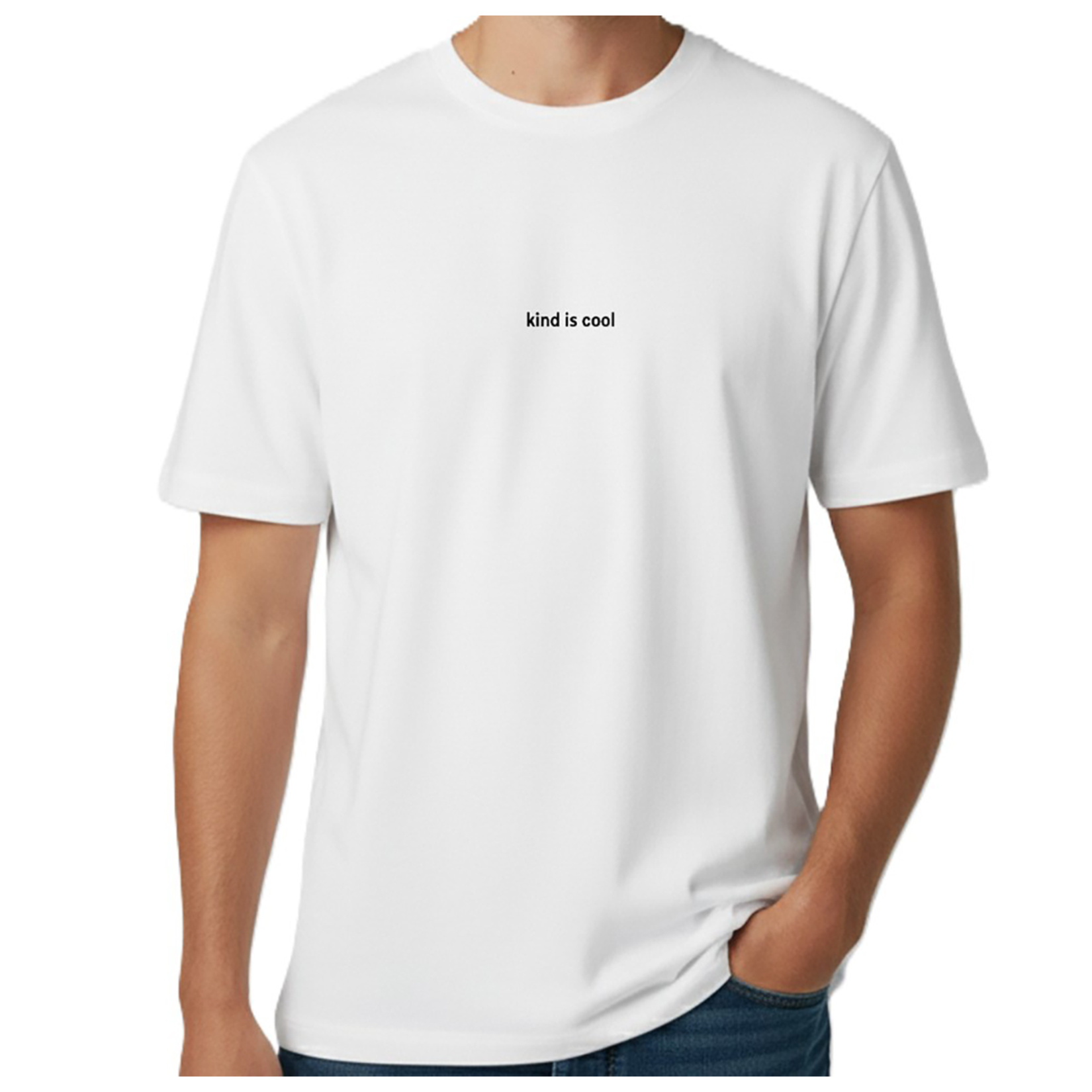 Quos Erkek Beyaz Baskılı T-shirt Kind Is Cool L