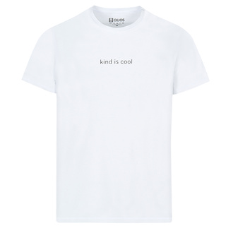 Quos Erkek Beyaz Baskılı T-shirt Kind Is Cool L