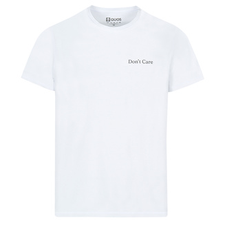 Quos Erkek Beyaz T-shirt Do Not Care XL