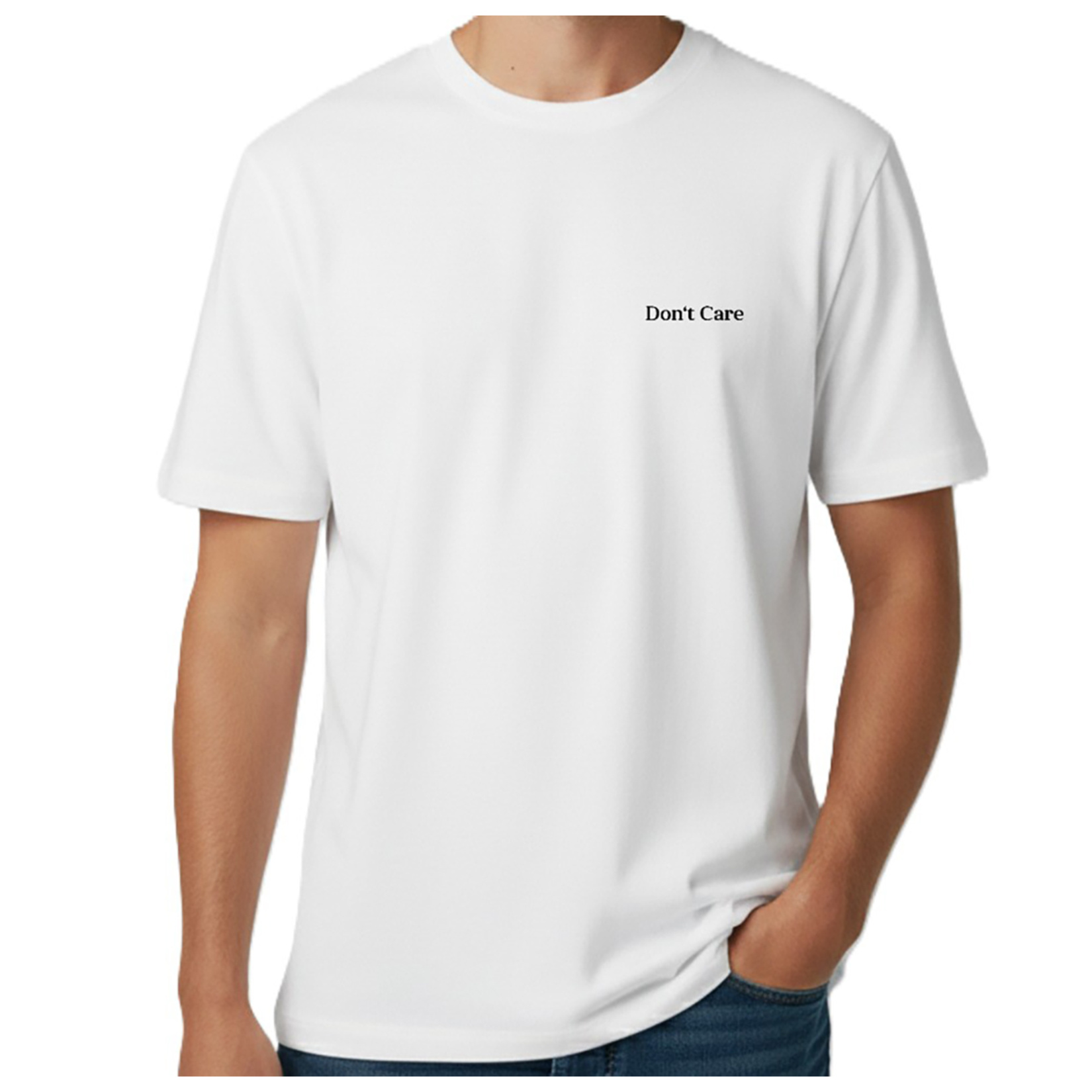 Quos Erkek Beyaz T-shirt Do Not Care L