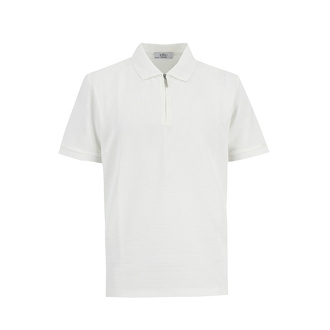 Kiğılı Jakarlı Polo Yaka Fermuarlı Tshirt