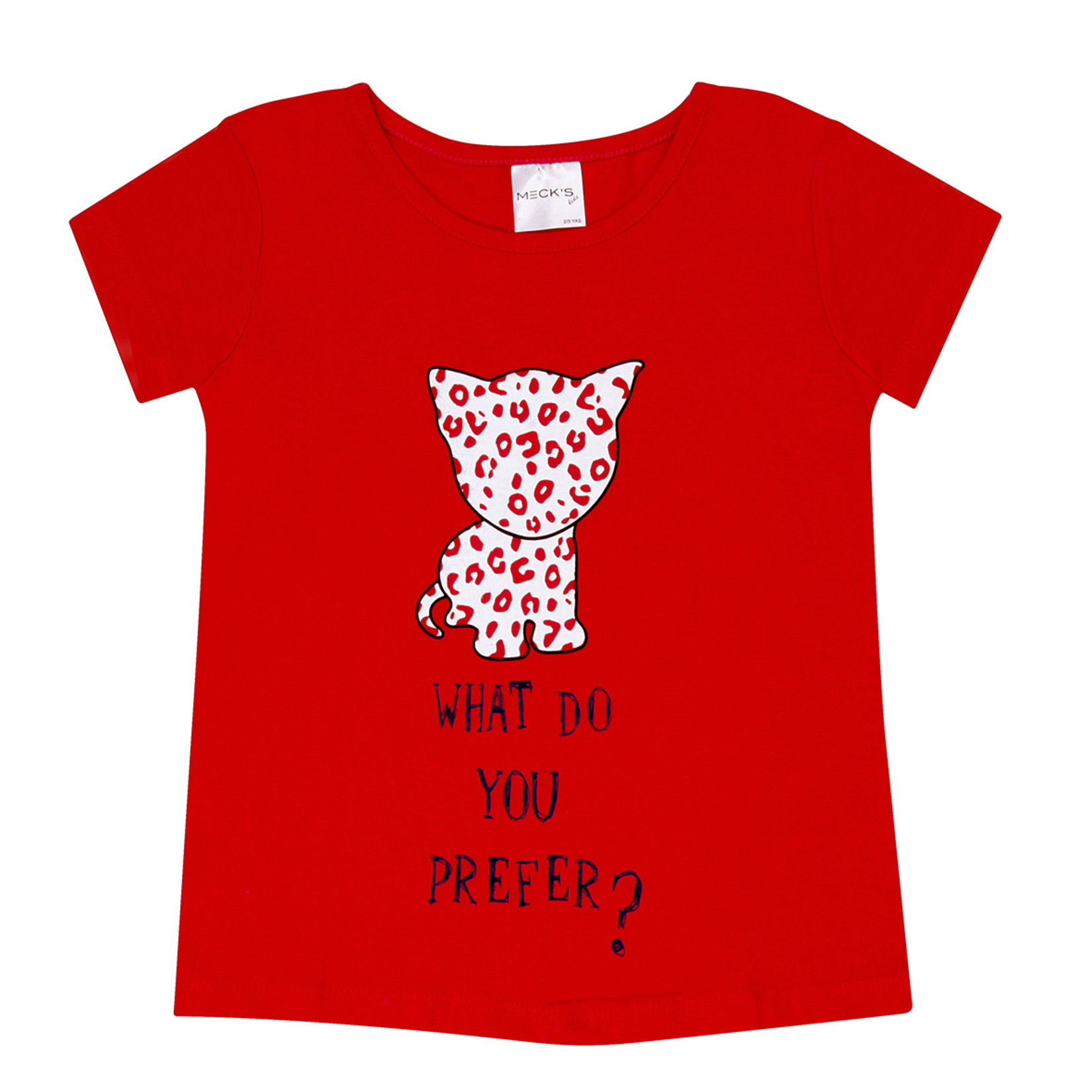 Meck's Baskılı Kız Çocuk Tshirt Y18