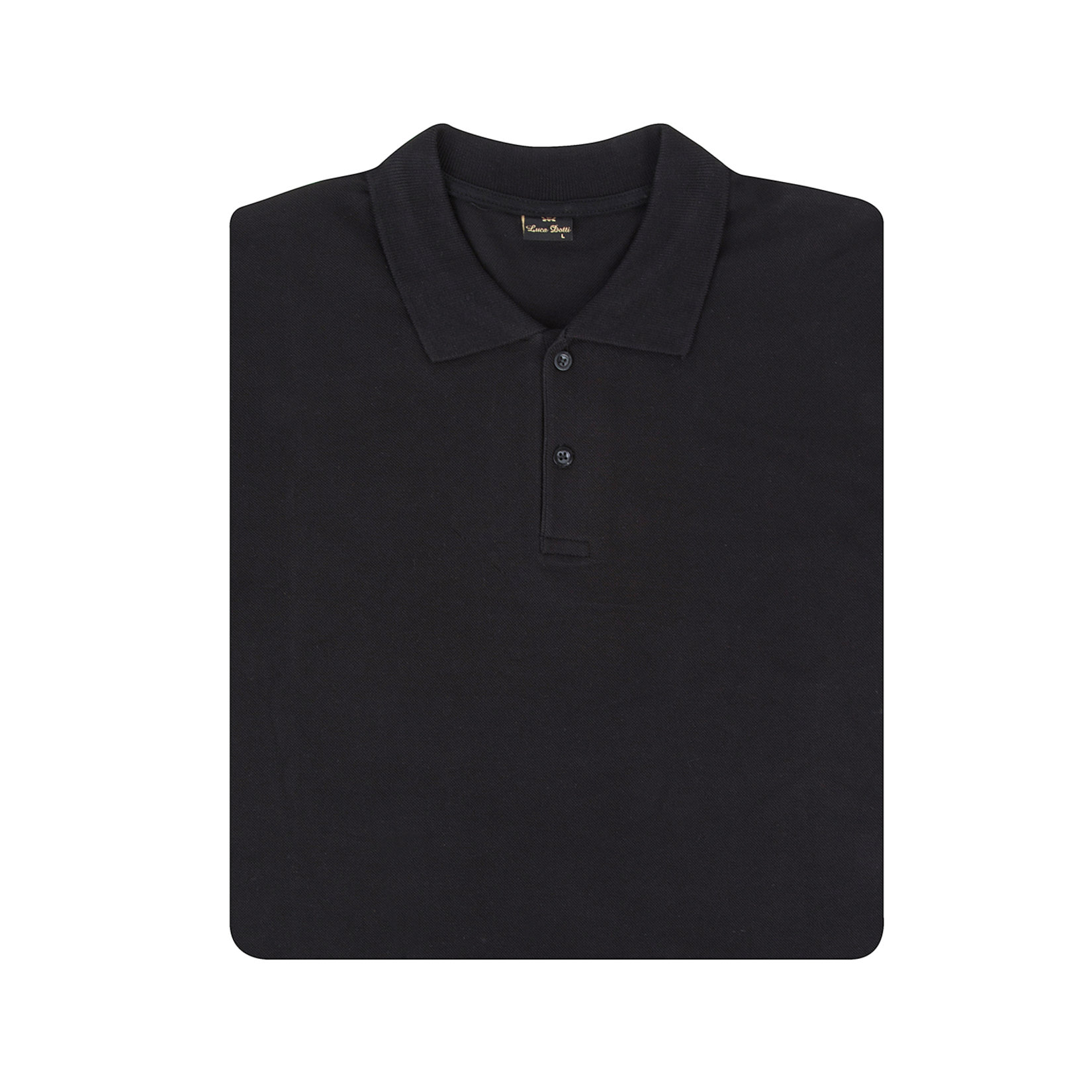 Luca Dotti Erkek Polo Yaka Pike Tshirt Siyah