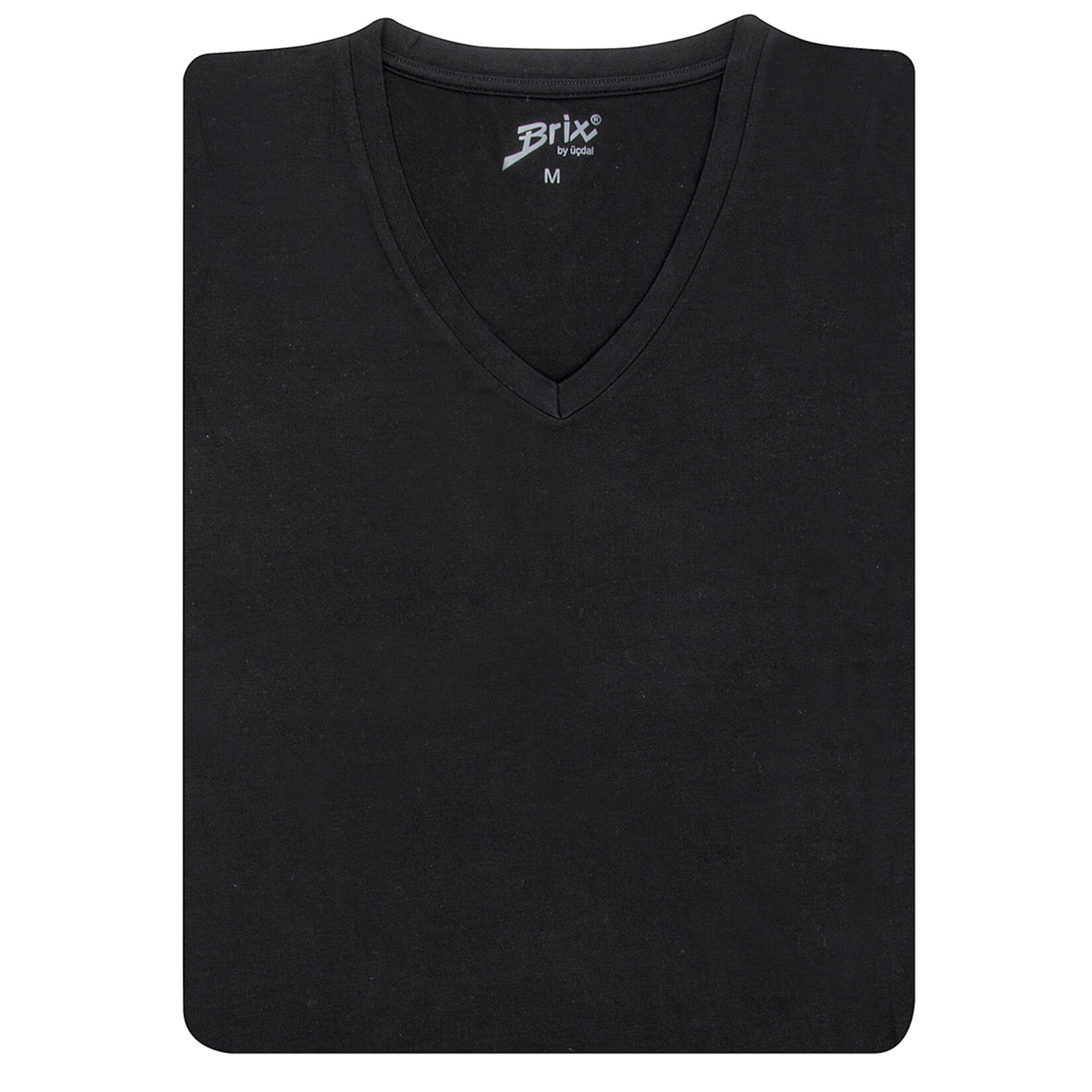 Brix Kadın Basic V Yaka Tshirt Siyah L