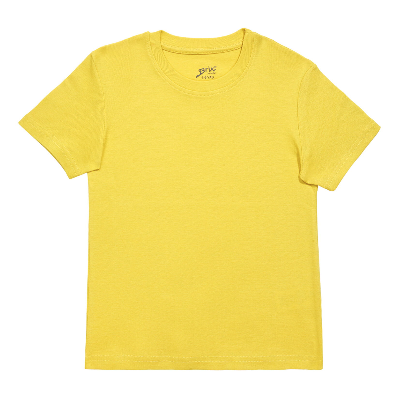 Brix Çocuk Kısa Kollu Ribana T-Shirt Sarı 7/8 Yaş 