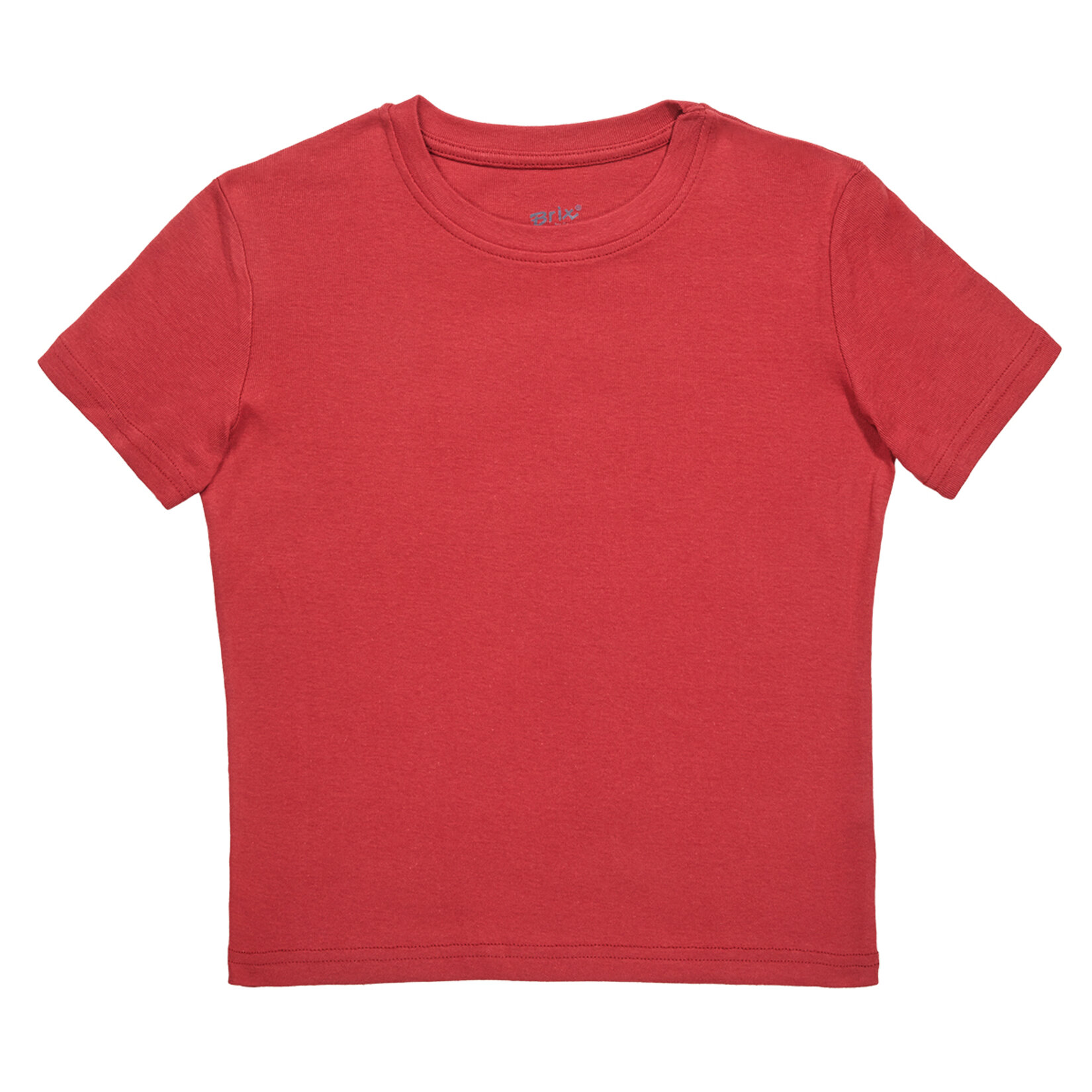 Brix Çocuk Kısa Kollu Ribana T-Shirt Kırmızı 9/10 Yaş 