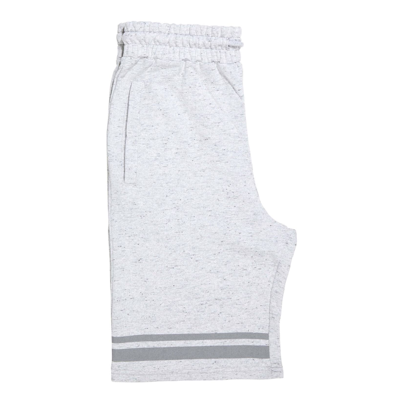 Nap Erkek Şerit Baskılı Şort Gri Melanj L 