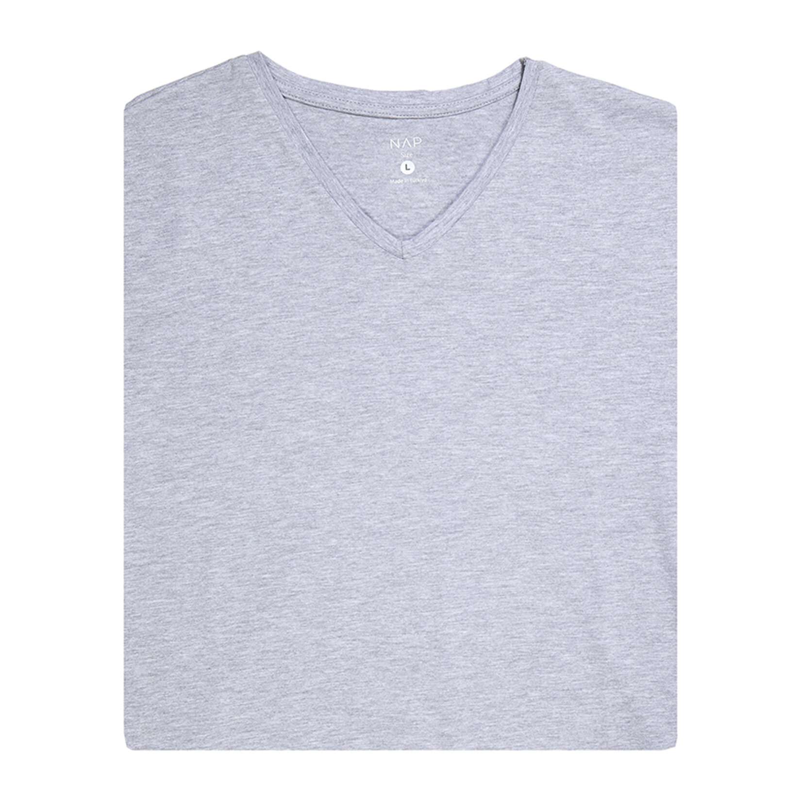 Nap Erkek Basic V Yaka Lyc Tshirt Grimelanj L 