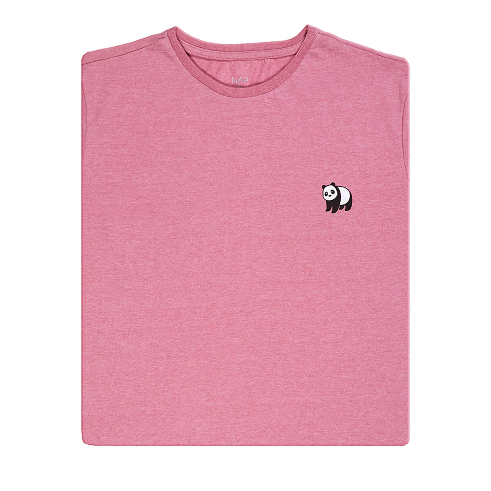 Nap Erkek Figür Baskılı Melanj Tshirt Gül Kurusu XL