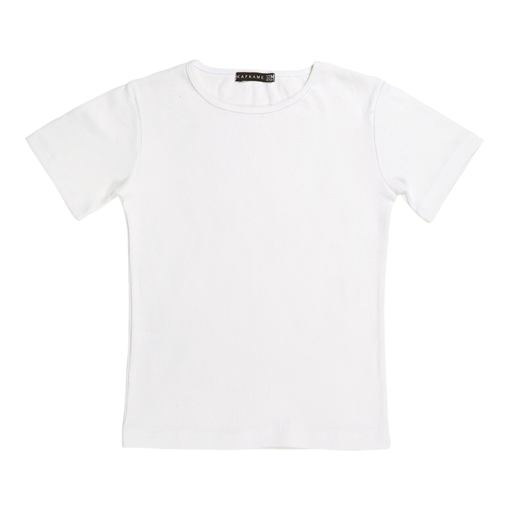 Kafkame Fitilli Kadın Tshirt Beyaz S - XL