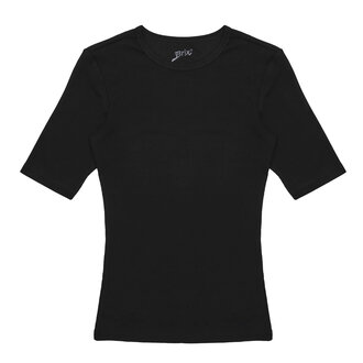 Brix Kadın Modal Fitilli Tshirt Siyah S