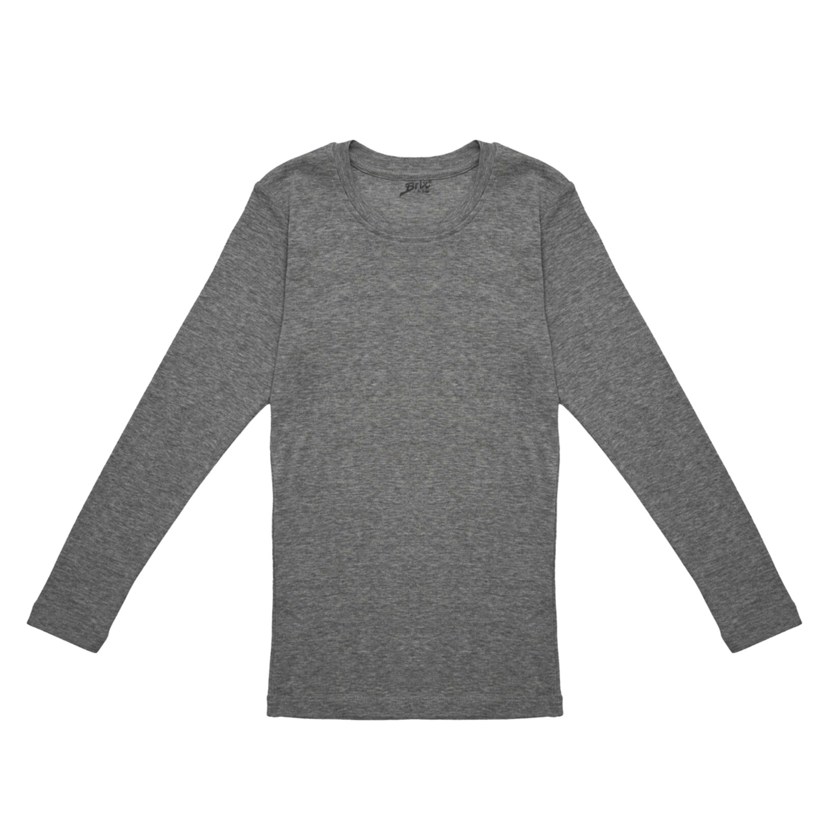 Brix Erkek Çocuk Ribana Uzun Kollu T-Shirt Gri 7-8 