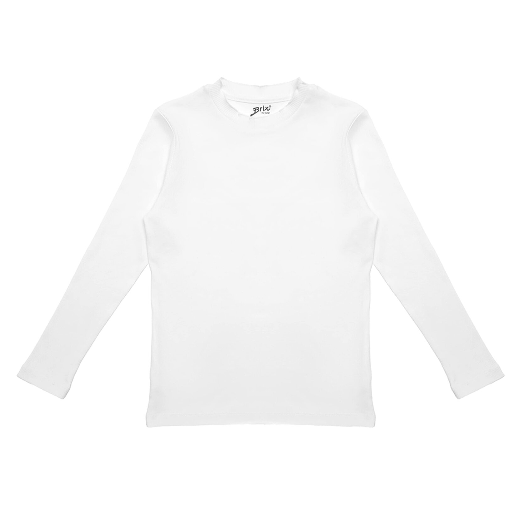 Brix Kız Çocuk Fitilli Uzun Kollu T-Shirt Beyaz 5-6
