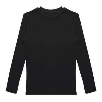 Brix Kız Çocuk Fitilli Uzun Kollu T-Shirt Siyah  9-10
