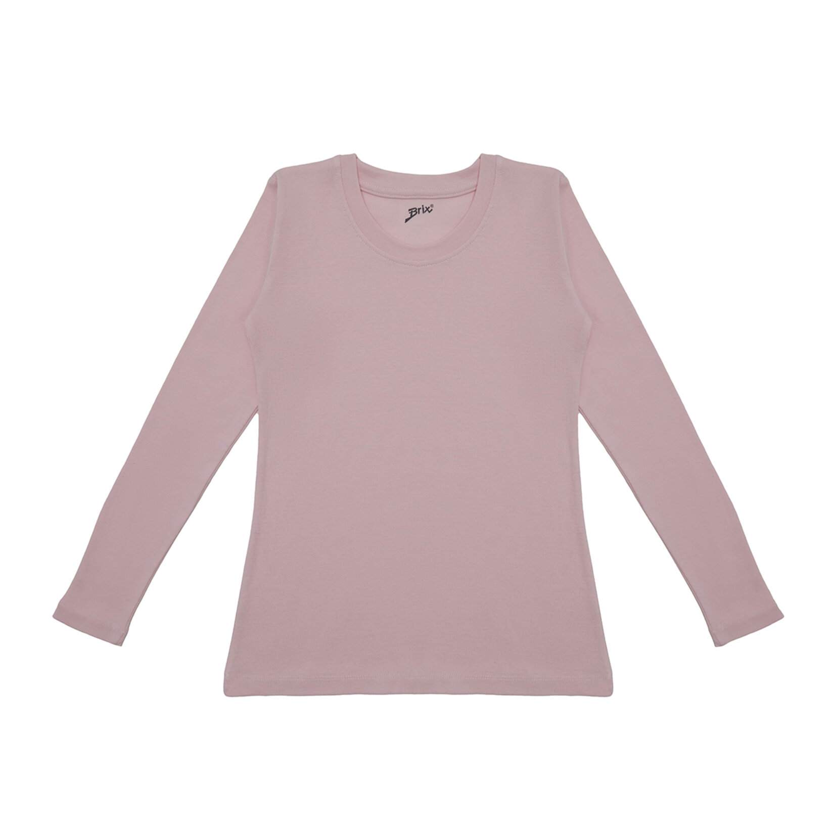 Brix Kız Çocuk Ribana Uzun Kollu T-Shirt Pembe 3-4 