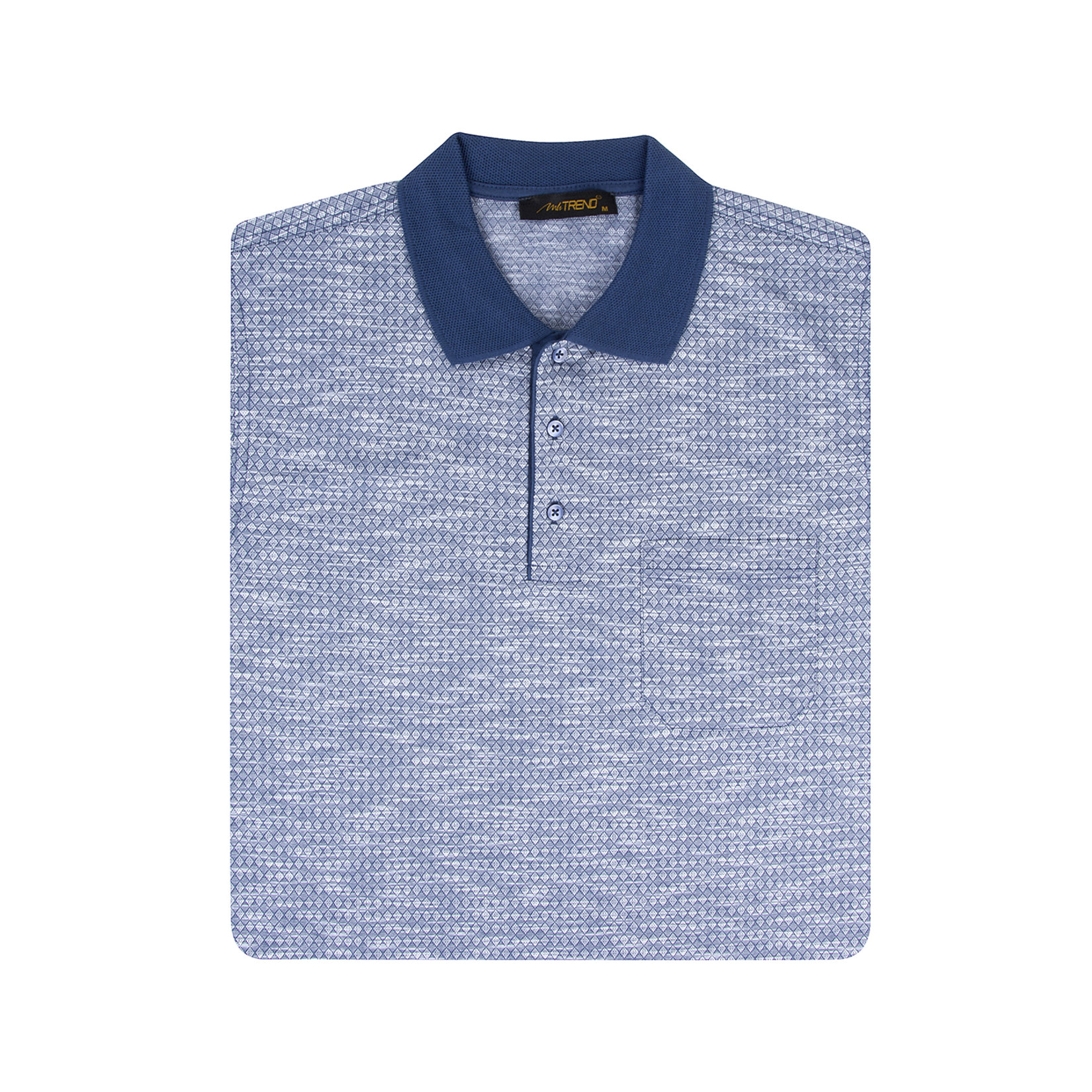 Mhtrend Erkek Polo Yaka Tshirt Jakar İndigo
