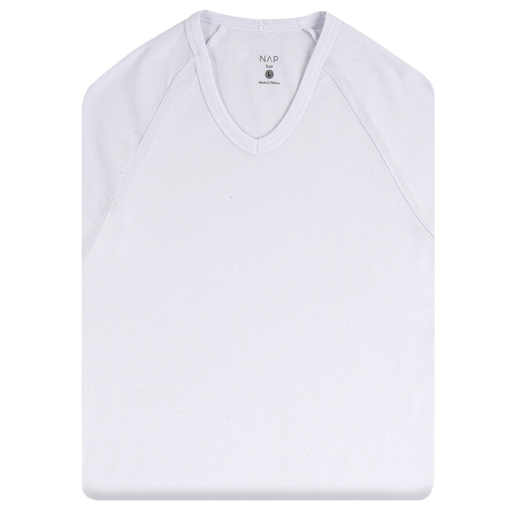 Nap Erkek Ribana Reglan Kol Tshirt Beyaz L 