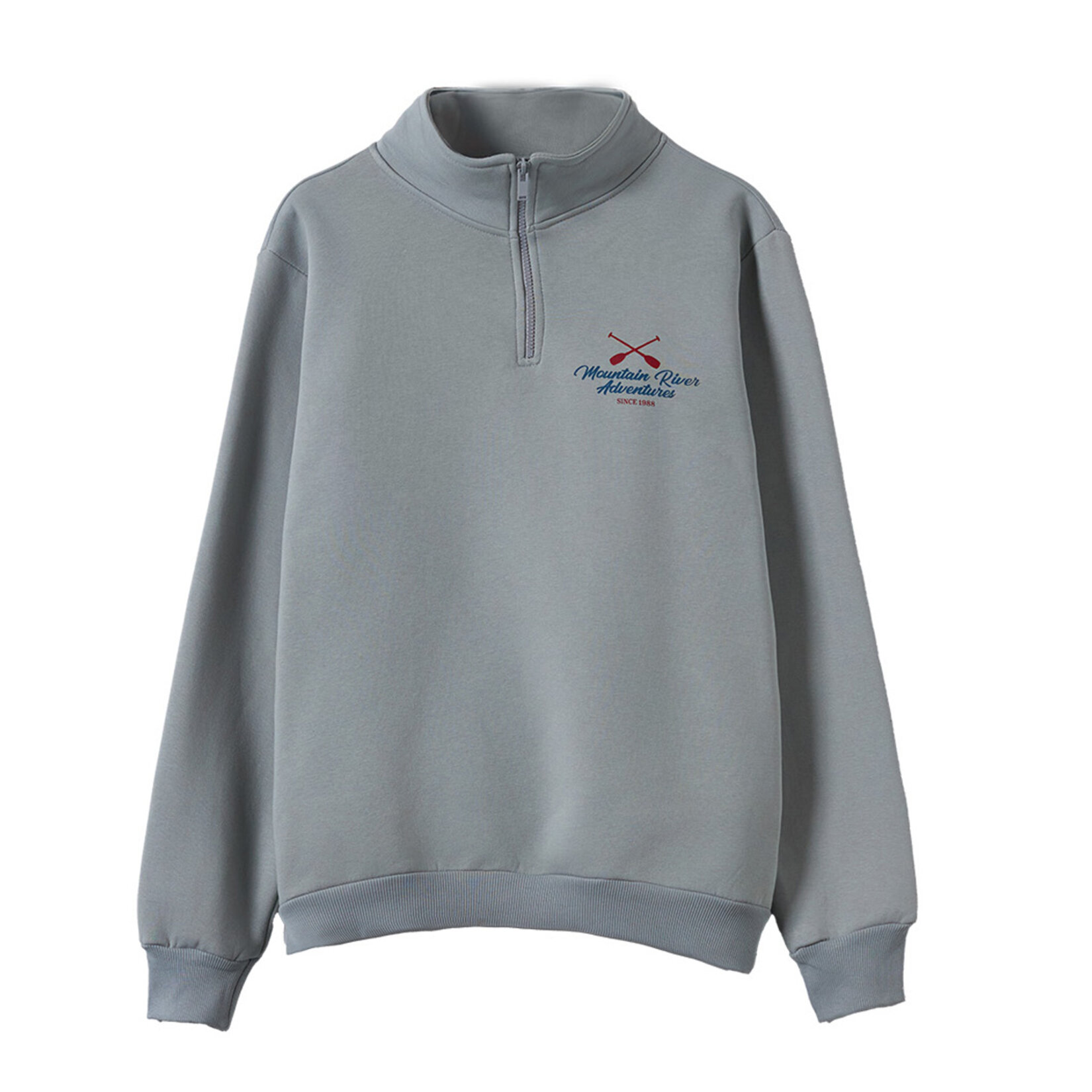 Penyem Erkek Yarım Fermuarlı Sweat Açık Mavi L