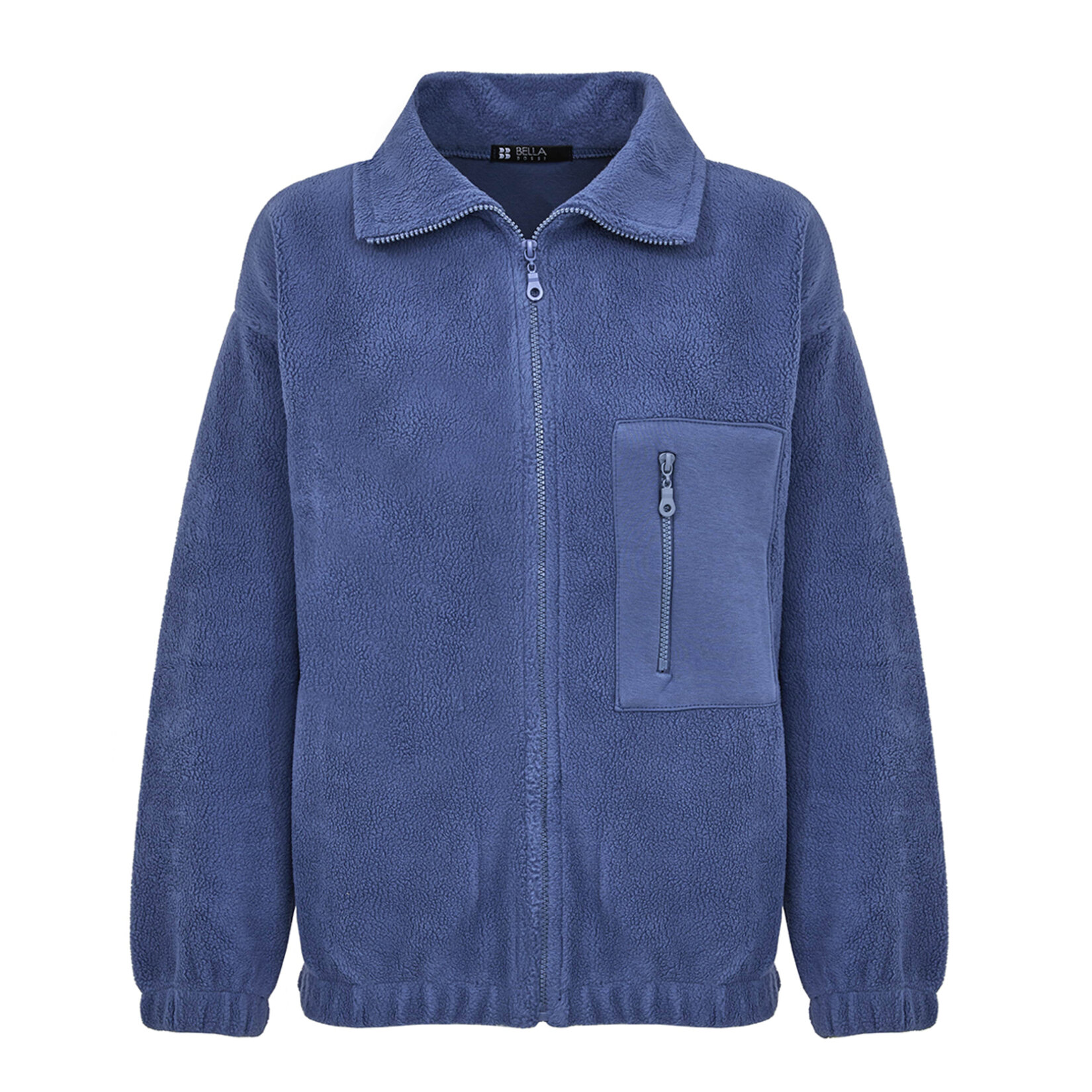 Bella Dossi Fermuarlı Kadın Polar Sweatindigo M