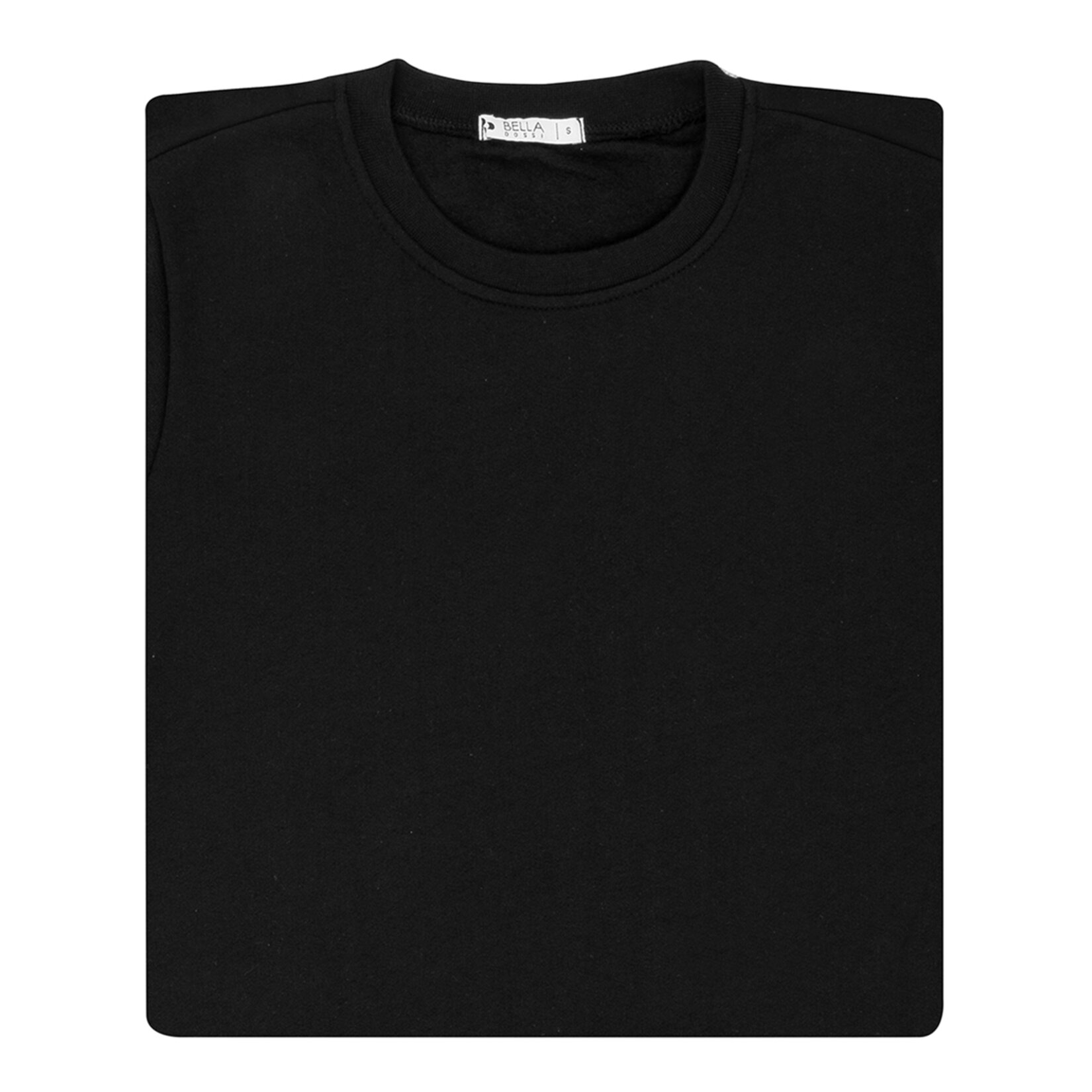 Bella Dossi Siyah Kadın Bisiklet Yaka Sweatshirt S