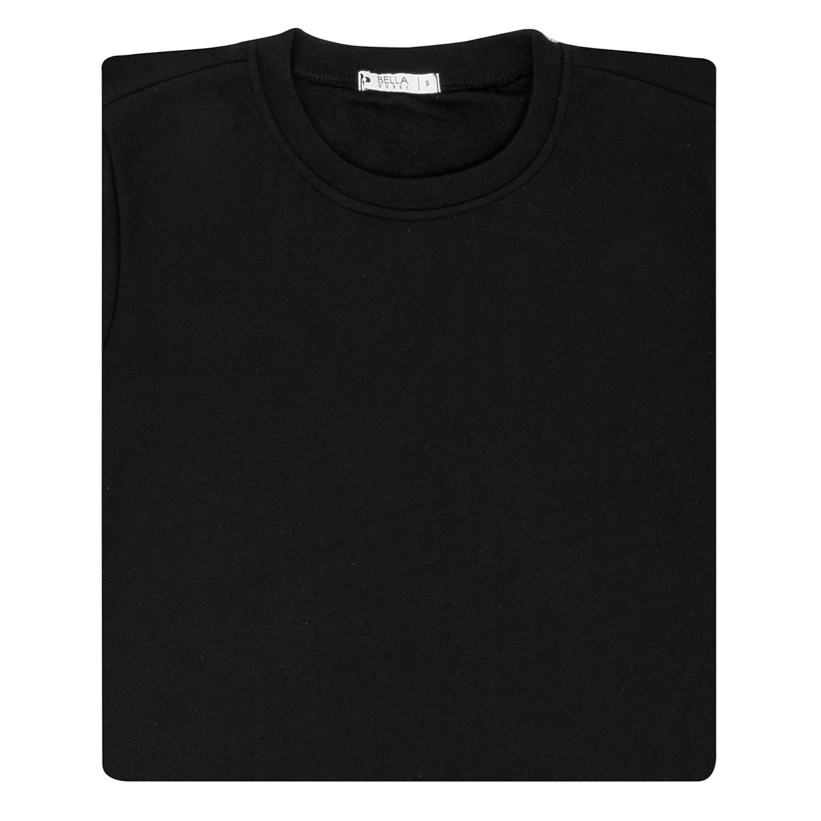 Bella Dossi Siyah Kadın Bisiklet Yaka Sweatshirt XL