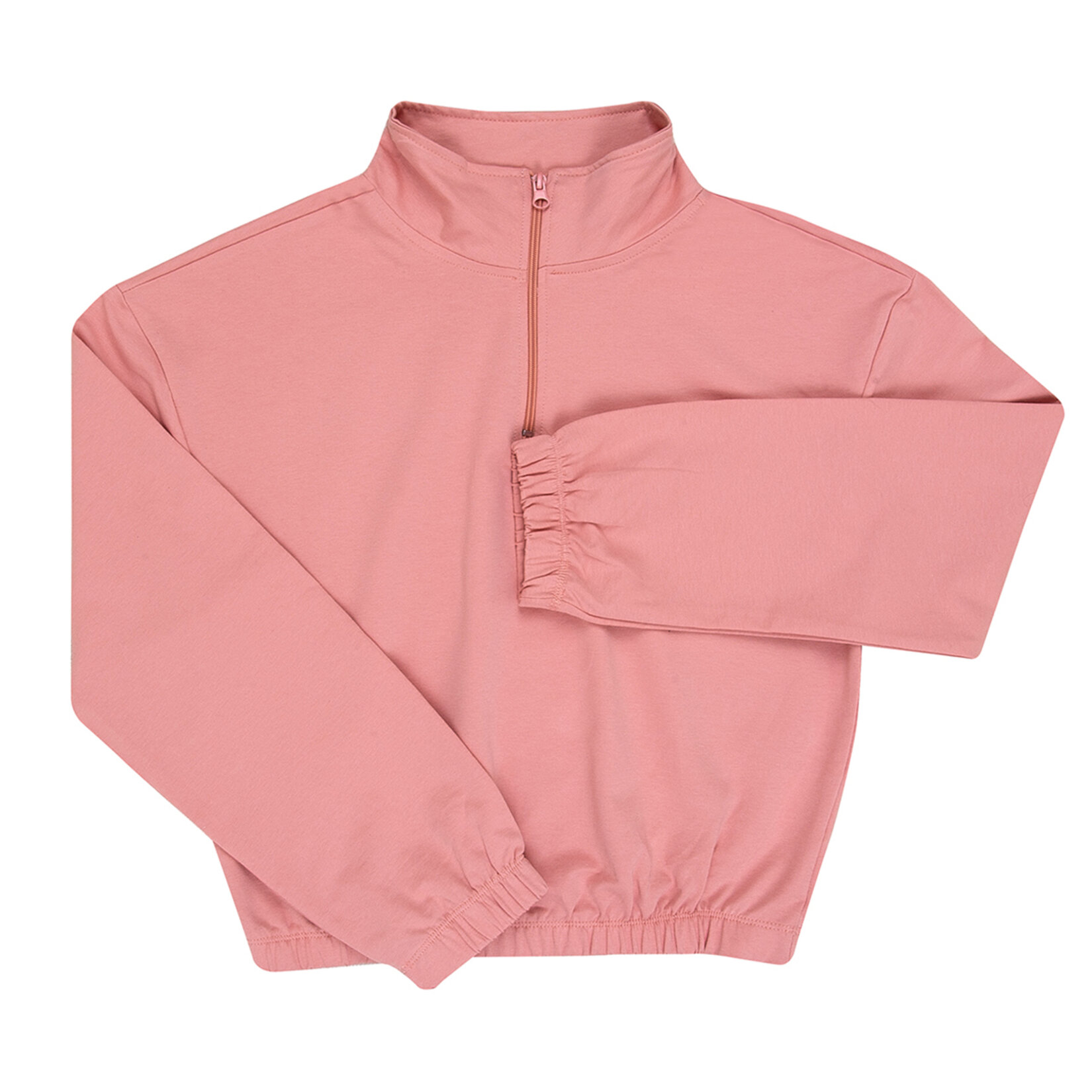 Bella Dossi Yarım Fermuarlı Kadın Sweat Gülkurusu XL 