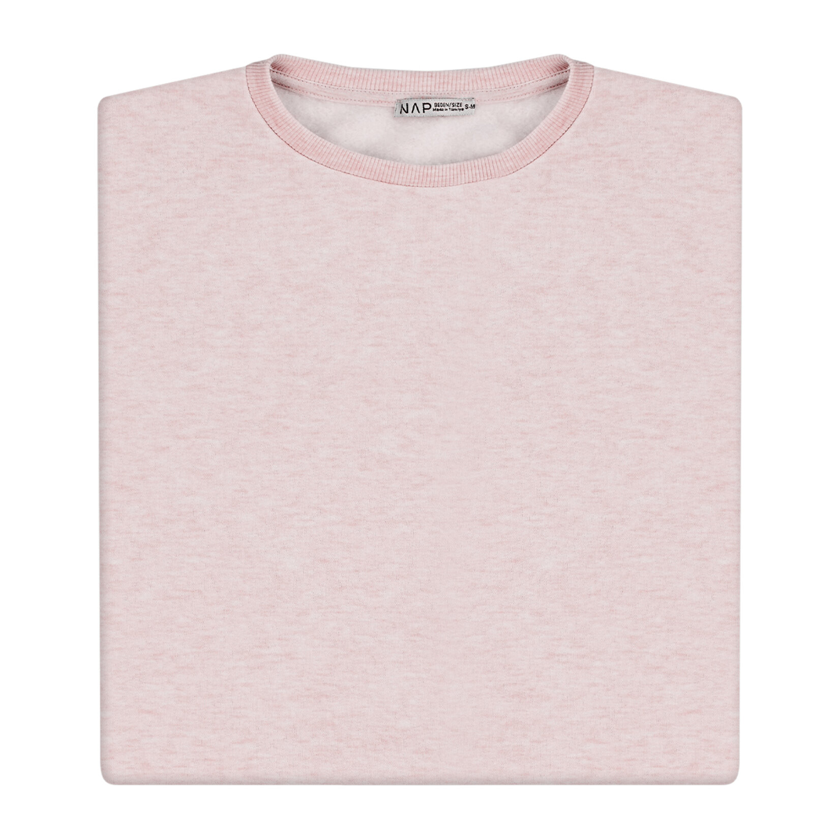 Nap Kadın Flamlı Şardonlu O Yaka Penye Sweat - Görsel 1