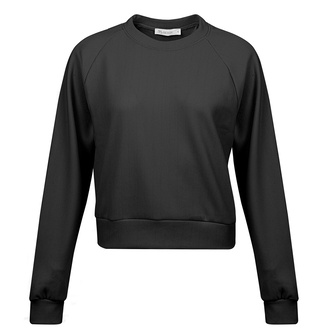 S-Design Petek Doku Kadın Sweatshirt Siyah M