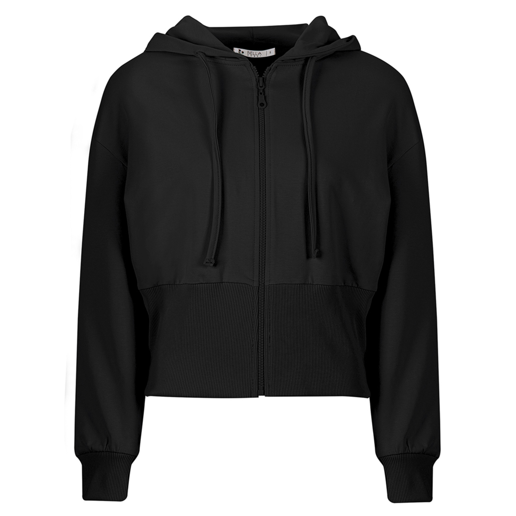 Bella Dossi Kadın Kapşonlu Fermuarlı Sweatshirt Siyah M