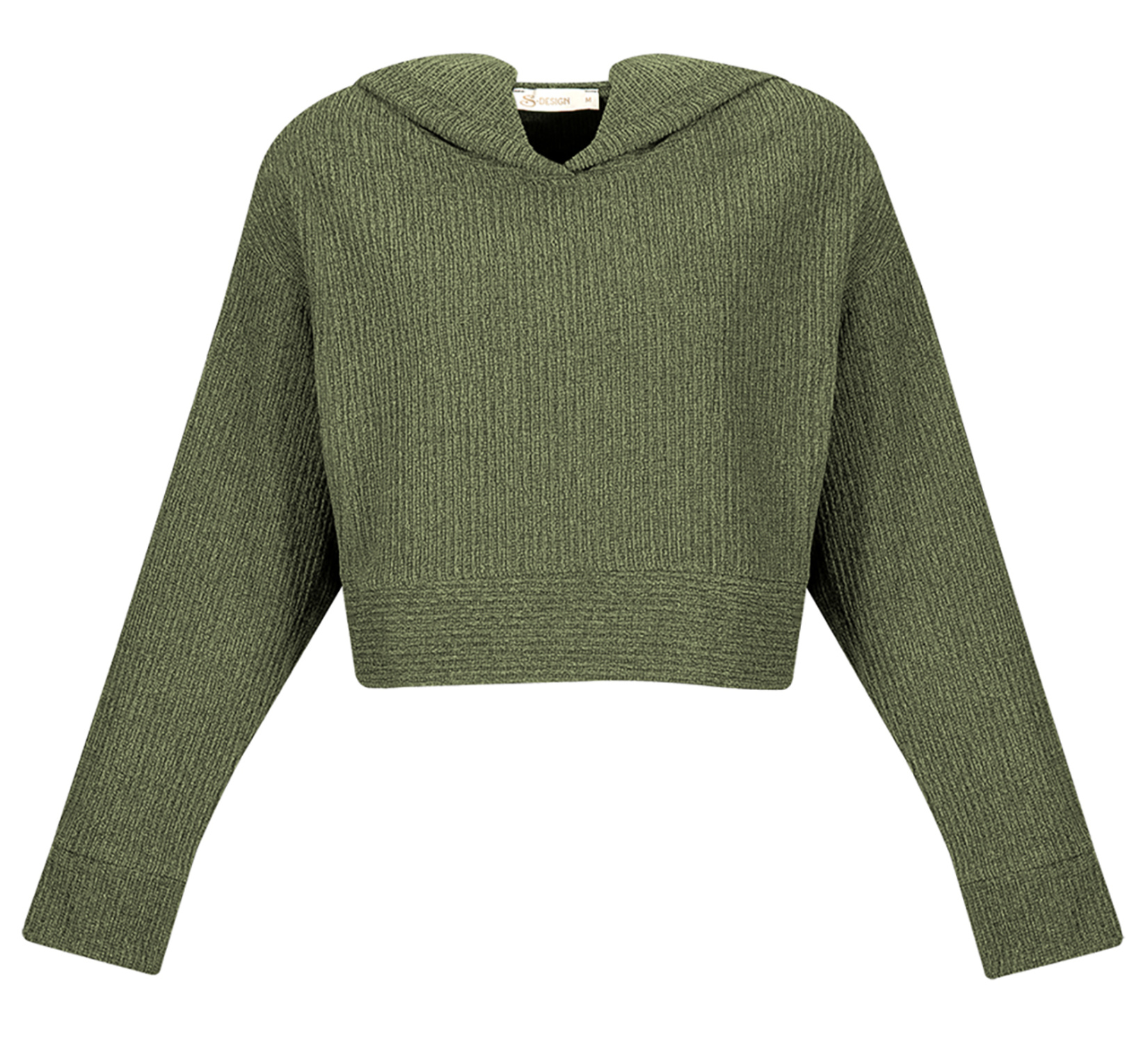 S-Design Kadın Sweat Puntalı Haki L