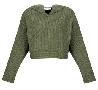 S-Design Kadın Sweat Puntalı Haki XL
