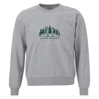 Kiğılı Kadın Baskılı Yaka Gri Sweatshirt S-M-L