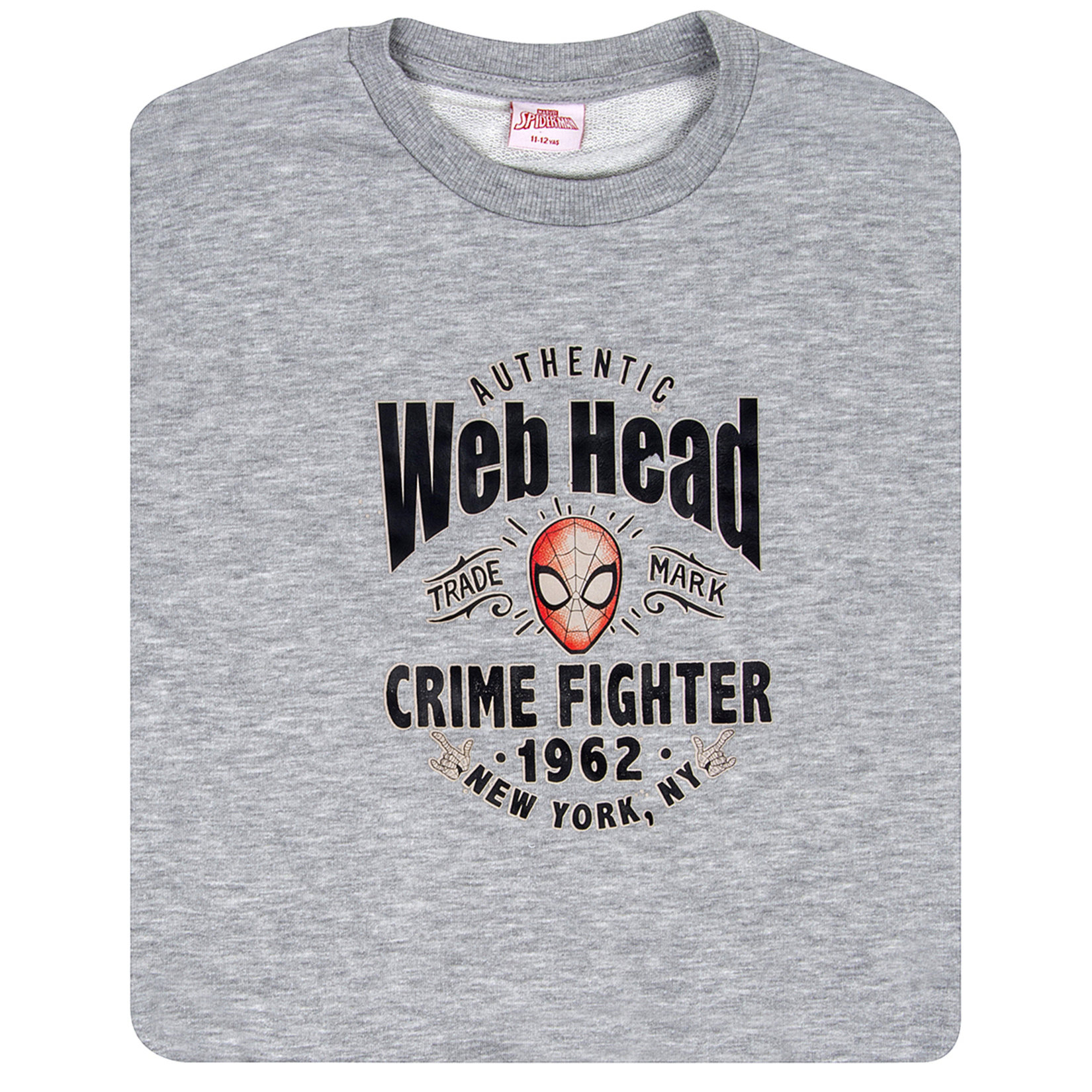 Lisanslı Spıderman Bisiklet Yaka Sweatshirt 7-12Y