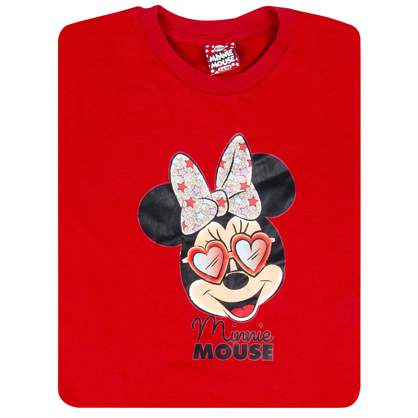 Lisanslı Minnie Bisiklet Yaka Sweatshirt 3-8Y
