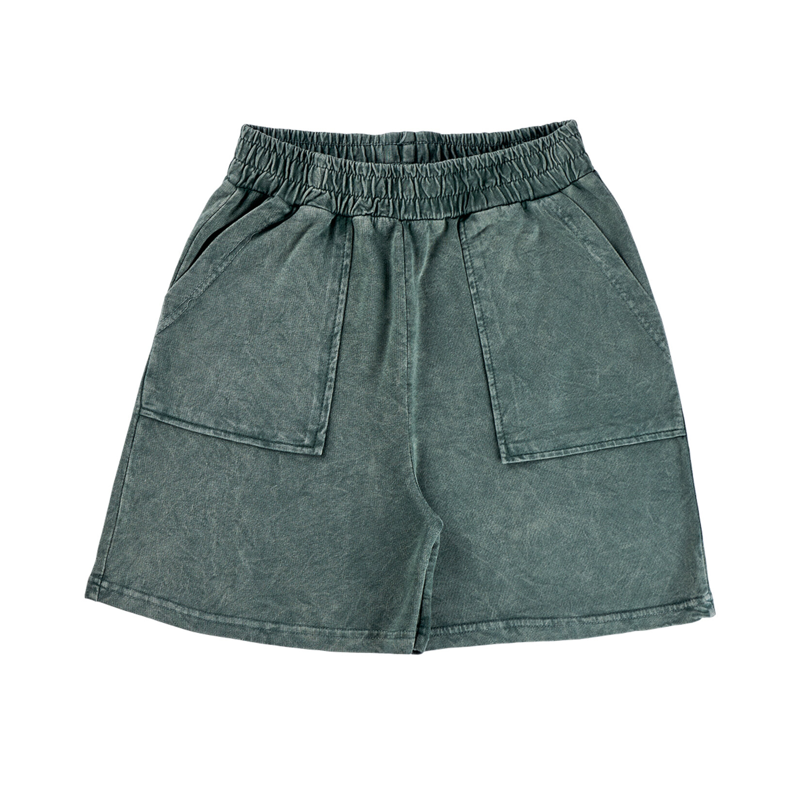 S-Design Kadın Yıkamalı Şort Haki L 