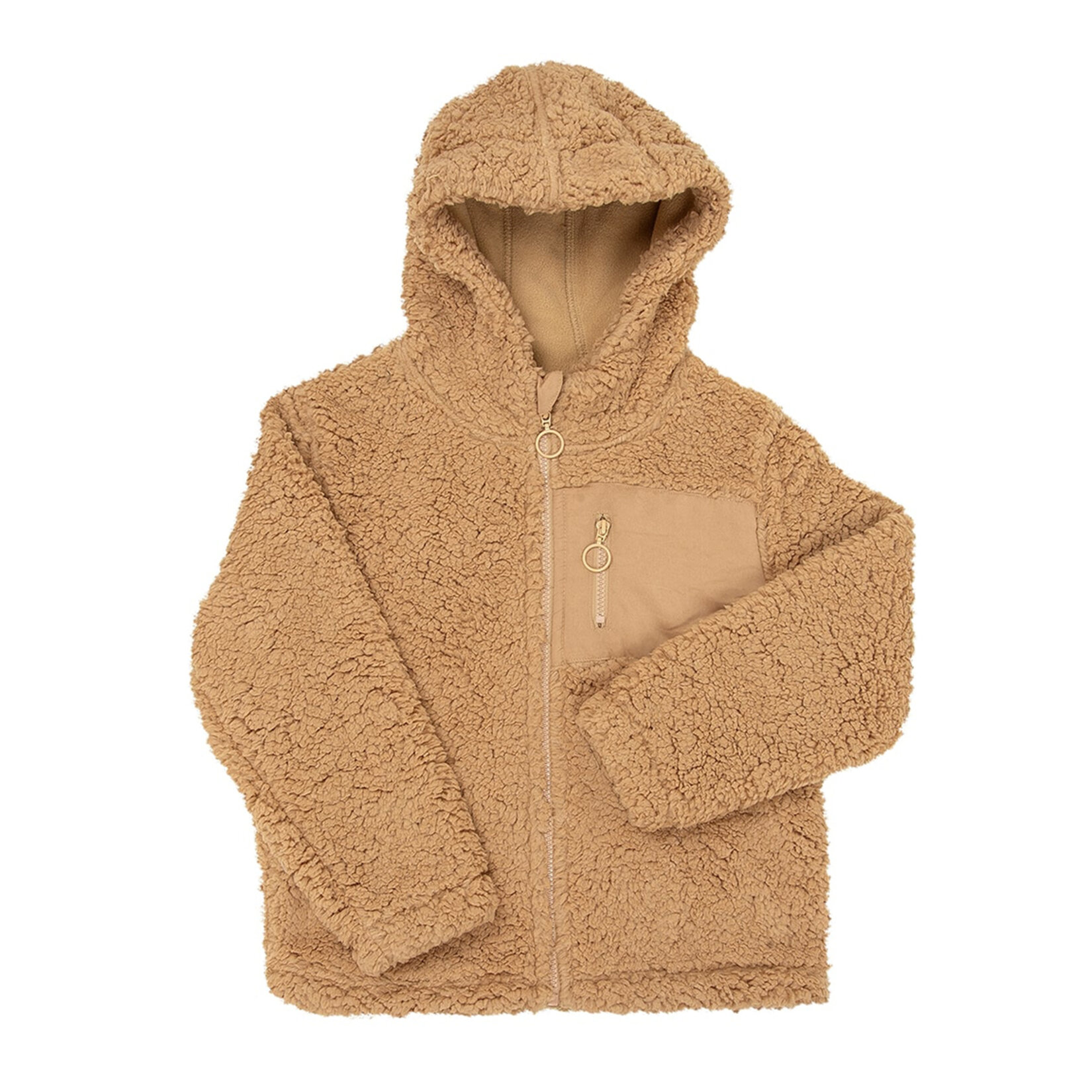 Nap Suni Yün Kapüşonlu Çocuk Mont 5-10 Yaş