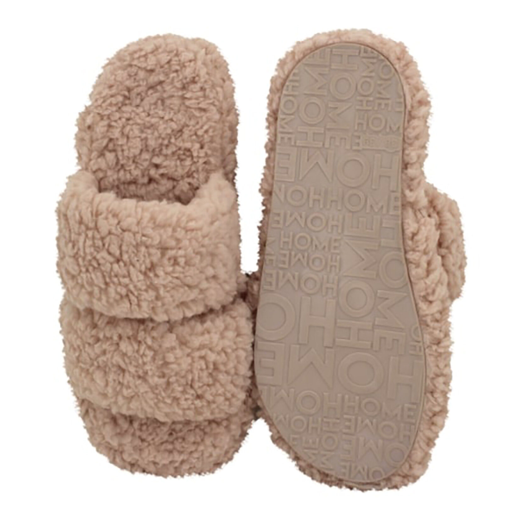 Chirpy Kuzu Pelüş Kadın Çift Band Terlik 38-41 - Görsel 2