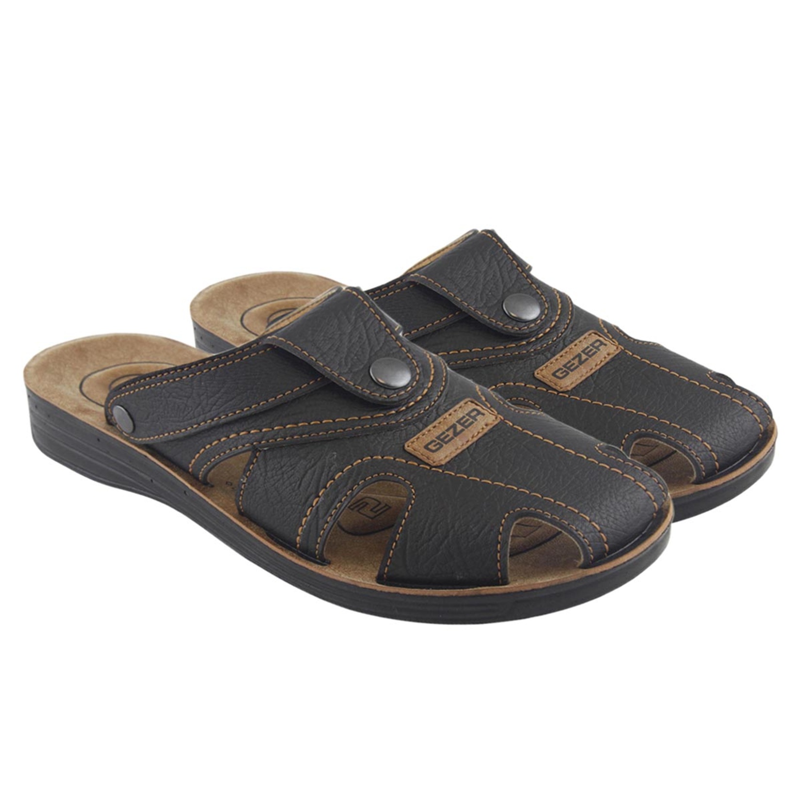 Gezer Pu Çıtçıtlı Erkek Terlik 40-45