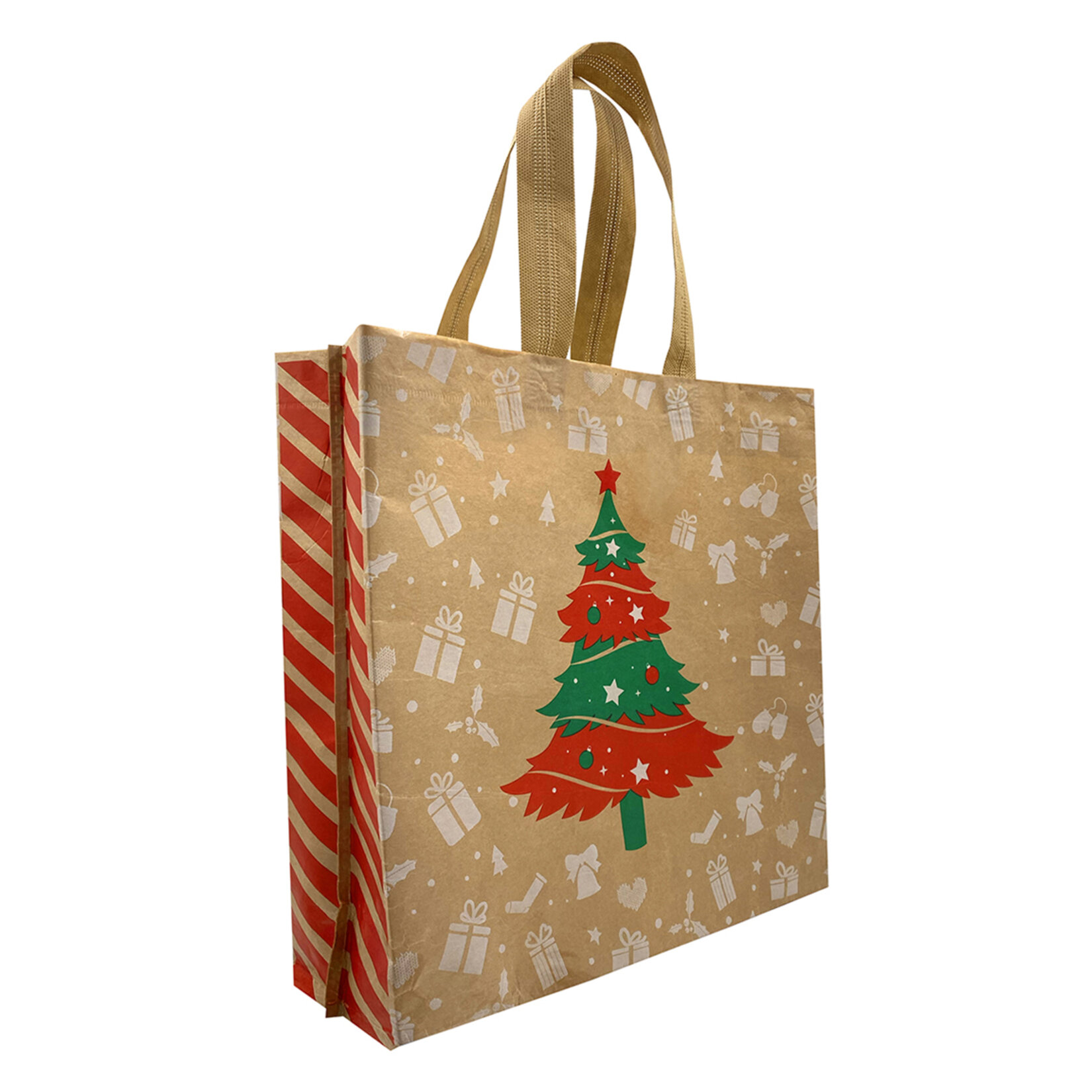 Netpak Yılbaşı Desenli Kraft Çanta - Görsel 1