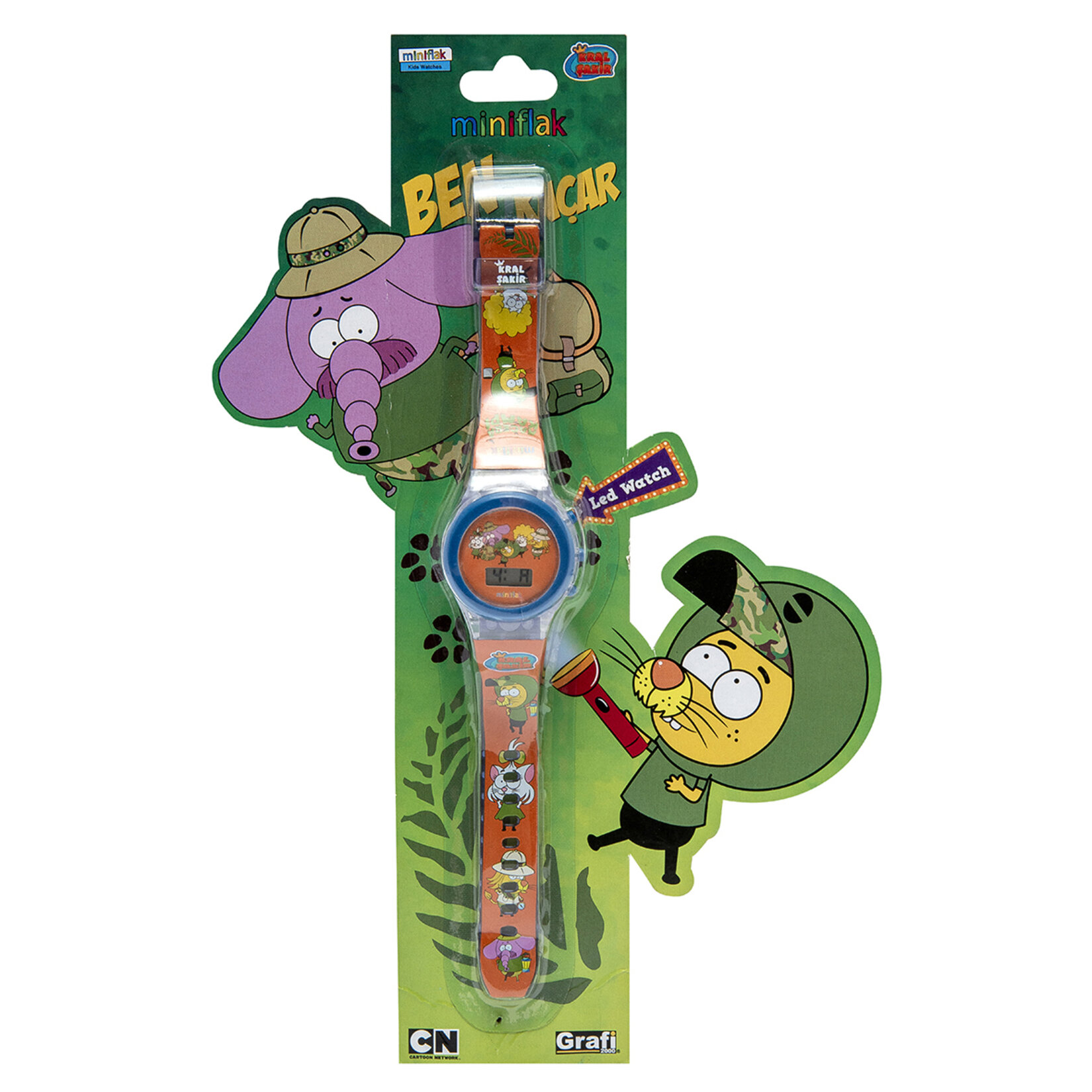 Miniflak Lisanslı Işıklı Çocuk Saati Kral Şakir