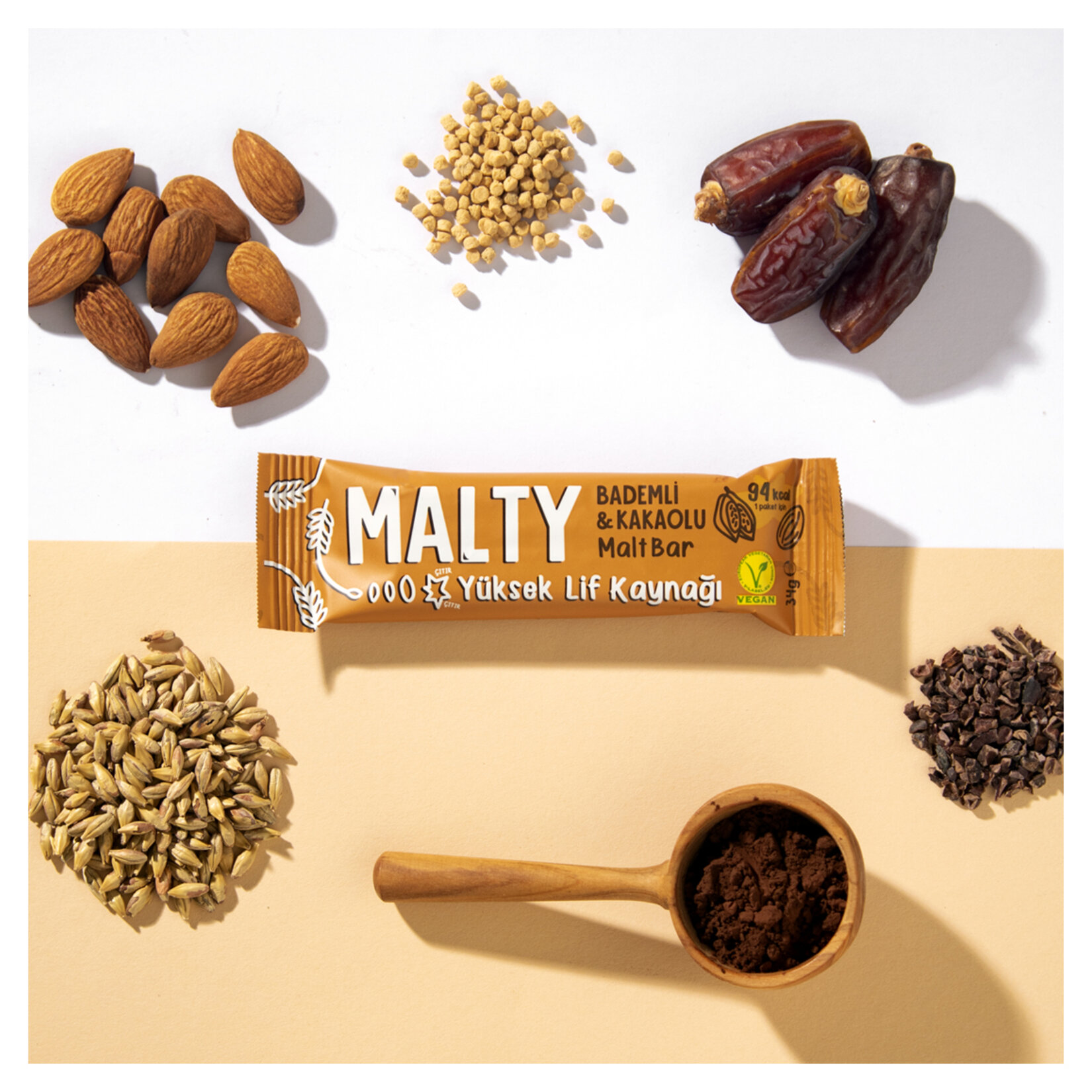 Malty Bademli & Kakaolu Ve Maltlı Meyve Barı 34G - Görsel 2